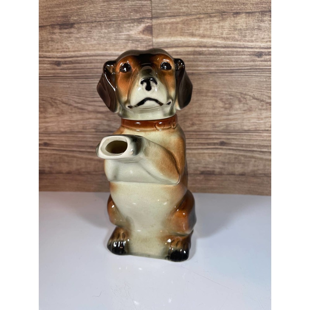 Vintage Erphila Majolica Dachshund Weiner Dog Teapot Germany 6703 B Full‎ Mark